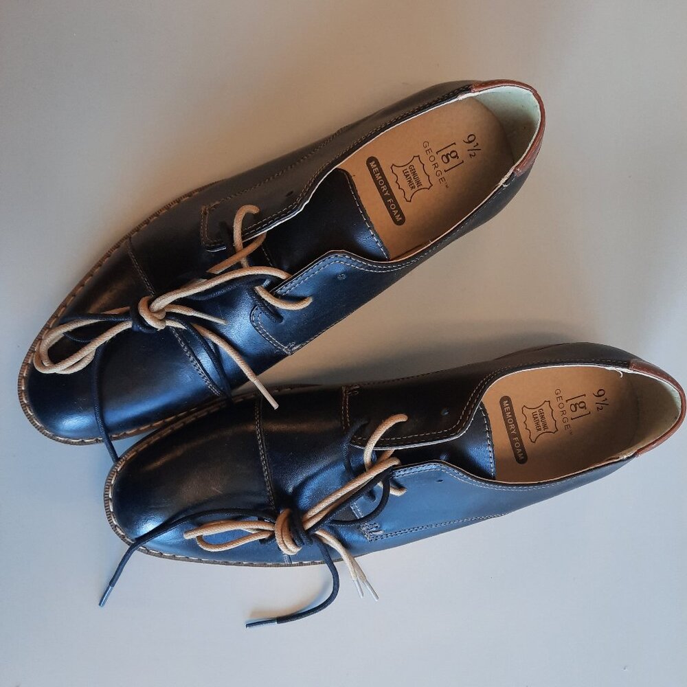 George Men’s Black Dress Shoe Men's Size 9.5 NEW